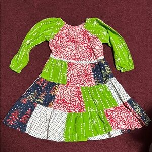 EUC Colorful Patchwork Kids Dress 4T